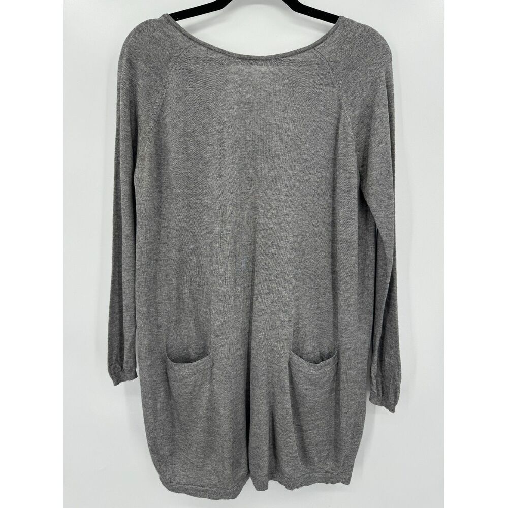 BA&SH Gray Silk & Cashmere Button Back Lightweight Sweatshirt Top Size 0 XS